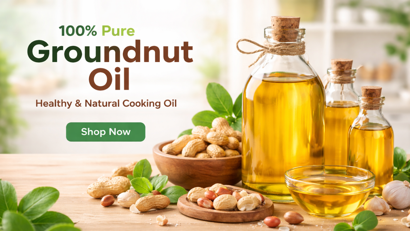 GoFarmDaily cold pressed groundnut oil bottle